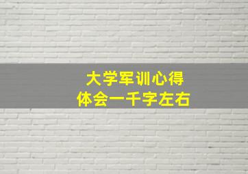 大学军训心得体会一千字左右