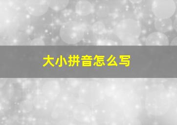 大小拼音怎么写