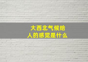 大西北气候给人的感觉是什么