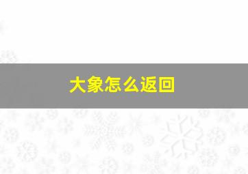 大象怎么返回