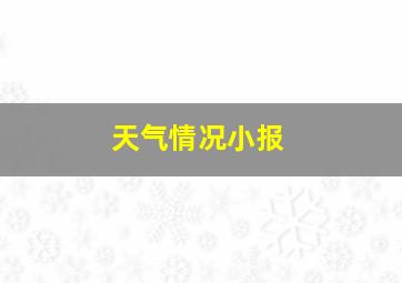 天气情况小报