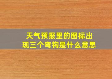 天气预报里的图标出现三个弯钩是什么意思