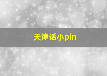 天津话小pin