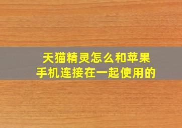 天猫精灵怎么和苹果手机连接在一起使用的