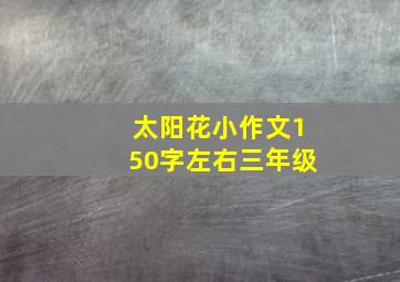 太阳花小作文150字左右三年级