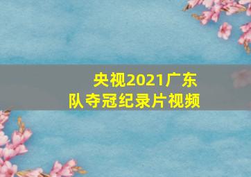 央视2021广东队夺冠纪录片视频