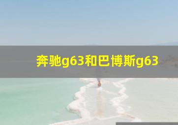 奔驰g63和巴博斯g63