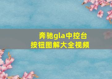 奔驰gla中控台按钮图解大全视频