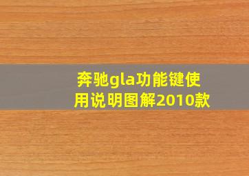 奔驰gla功能键使用说明图解2010款