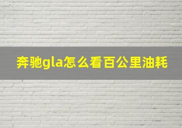 奔驰gla怎么看百公里油耗