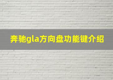 奔驰gla方向盘功能键介绍