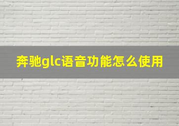 奔驰glc语音功能怎么使用