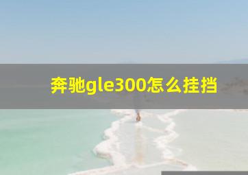 奔驰gle300怎么挂挡