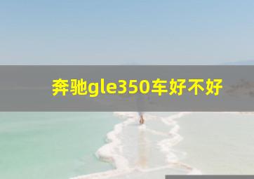 奔驰gle350车好不好