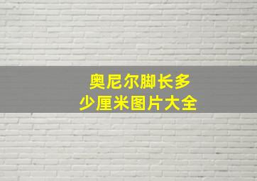 奥尼尔脚长多少厘米图片大全