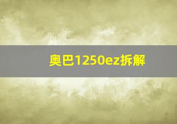 奥巴1250ez拆解