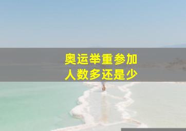 奥运举重参加人数多还是少