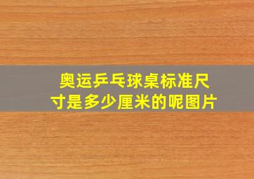 奥运乒乓球桌标准尺寸是多少厘米的呢图片