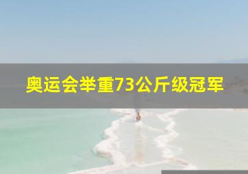 奥运会举重73公斤级冠军