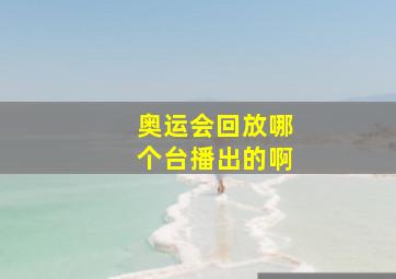 奥运会回放哪个台播出的啊