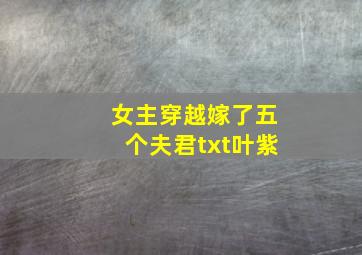 女主穿越嫁了五个夫君txt叶紫