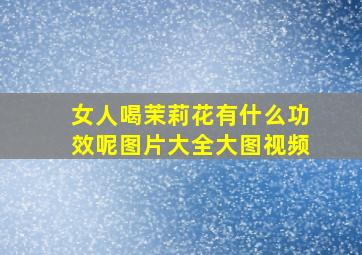 女人喝茉莉花有什么功效呢图片大全大图视频