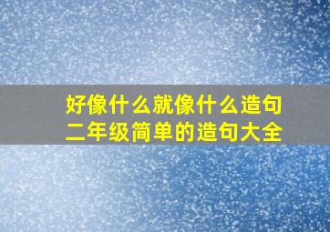 好像什么就像什么造句二年级简单的造句大全