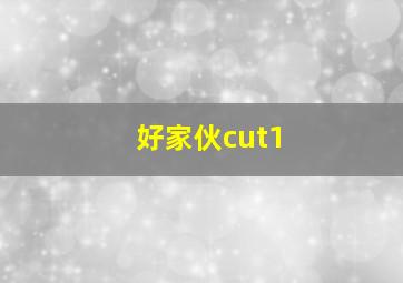 好家伙cut1