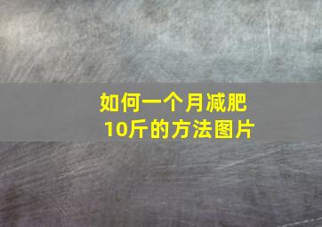 如何一个月减肥10斤的方法图片