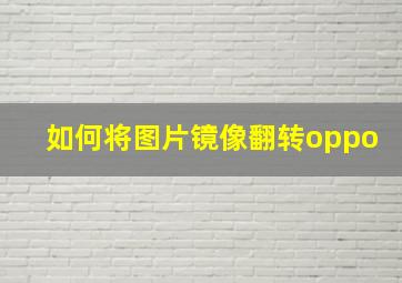 如何将图片镜像翻转oppo