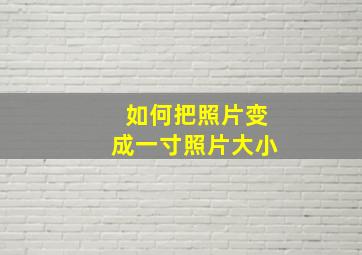 如何把照片变成一寸照片大小