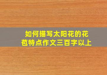 如何描写太阳花的花苞特点作文三百字以上