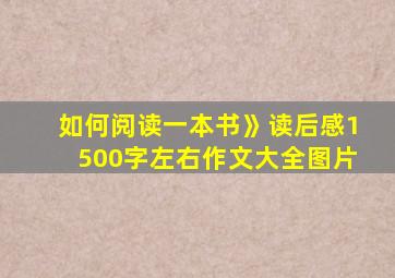 如何阅读一本书》读后感1500字左右作文大全图片