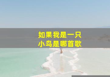 如果我是一只小鸟是哪首歌