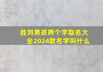 姓刘男孩两个字取名大全2024款名字叫什么