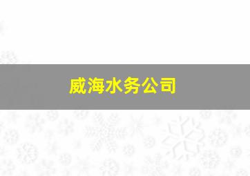 威海水务公司