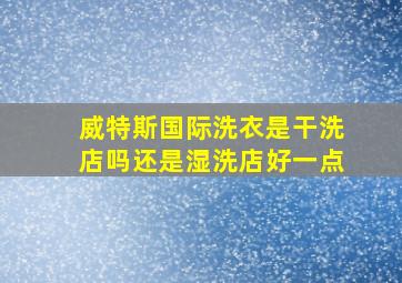 威特斯国际洗衣是干洗店吗还是湿洗店好一点