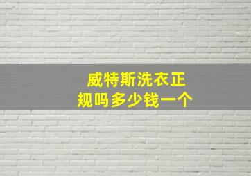 威特斯洗衣正规吗多少钱一个