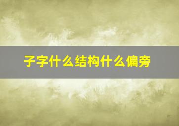 子字什么结构什么偏旁