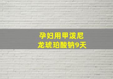 孕妇用甲泼尼龙琥珀酸钠9天