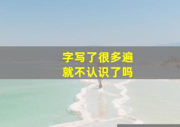 字写了很多遍就不认识了吗