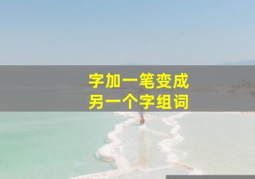 字加一笔变成另一个字组词