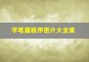 字笔画顺序图片大全集