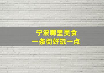 宁波哪里美食一条街好玩一点