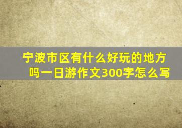 宁波市区有什么好玩的地方吗一日游作文300字怎么写