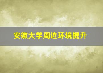 安徽大学周边环境提升