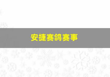 安捷赛鸽赛事