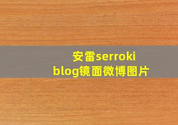 安雷serrokiblog镜面微博图片