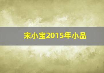 宋小宝2015年小品