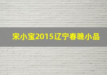 宋小宝2015辽宁春晚小品